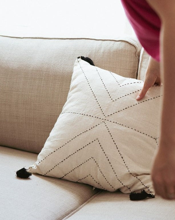 Kantha Throw Pillow