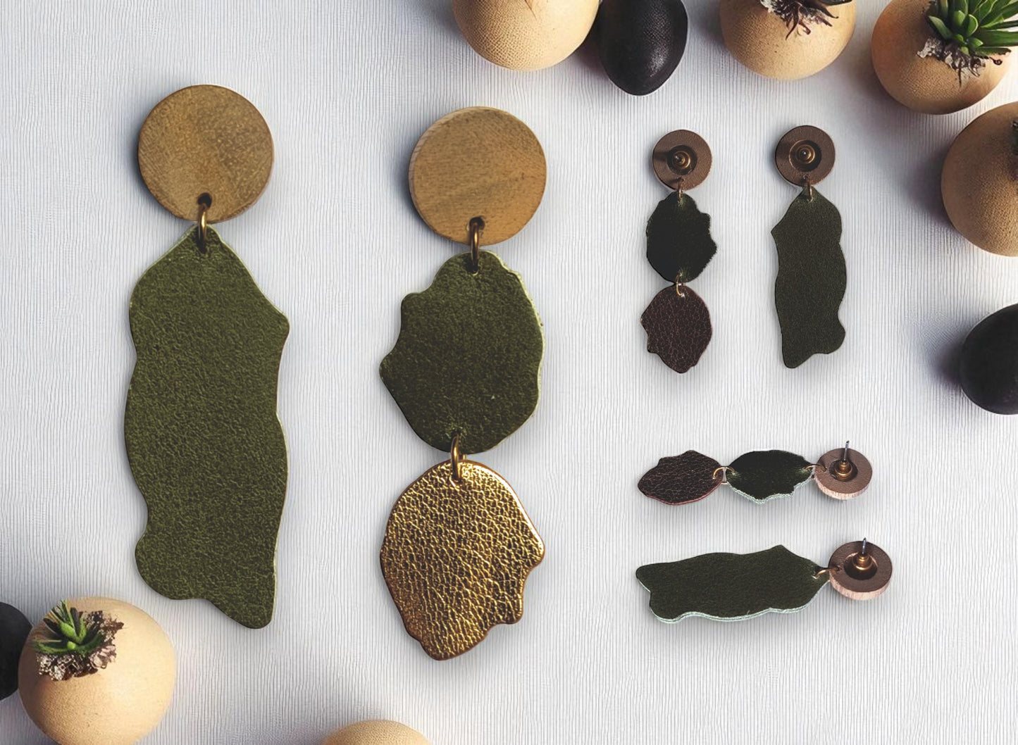 Pebble Asymmetrical Earrings