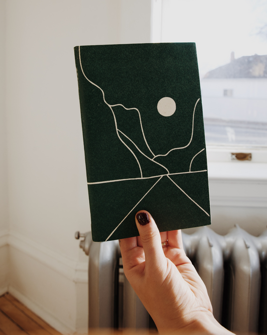 The Road Less Travelled Paper Journal - Dark Green