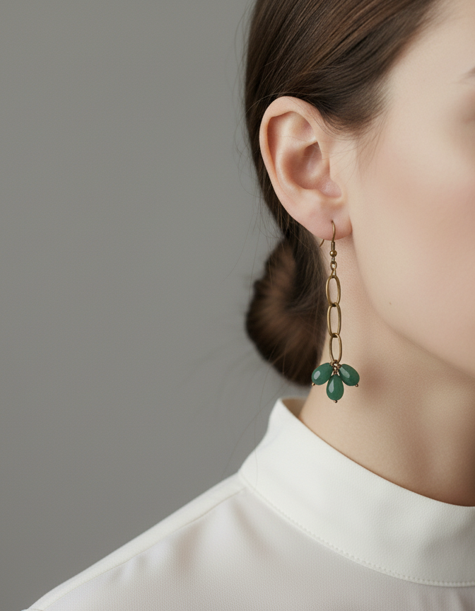 Forest Jade Collection: Dangle Earrings