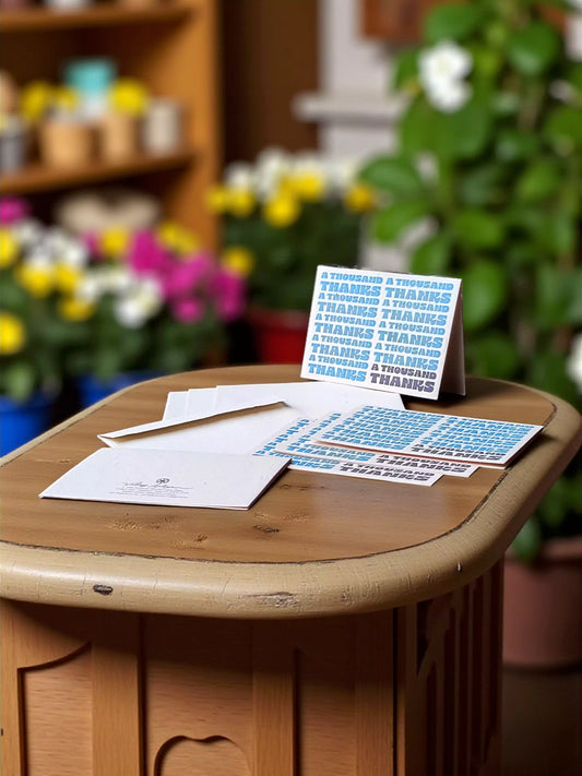 Thank You Cards with Envelope ("Thousand" - set of 6)